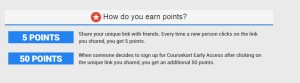 coursekart how to earn points