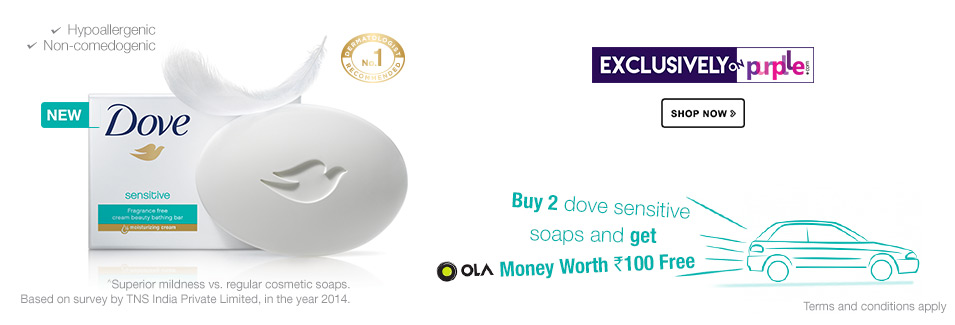 Get Ola Money worth Rs 100 on purchasing two Dove sensitive Soaps