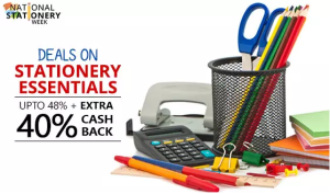 paytm stationery produts 40% cashback