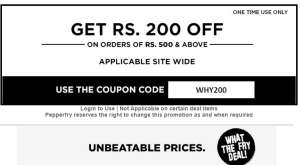 pepperfry Rs 200 off on Rs 500 or more