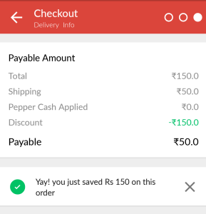 peppertap flat Rs 200 discount on grocery