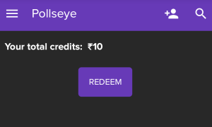 pollseye app Rs 10 free credits