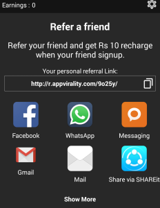 pollseye app refer your friends and earn Rs 10 paytm cash