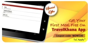 travelkhana 100 off on first food order