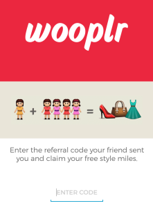 wooplr enter referral code