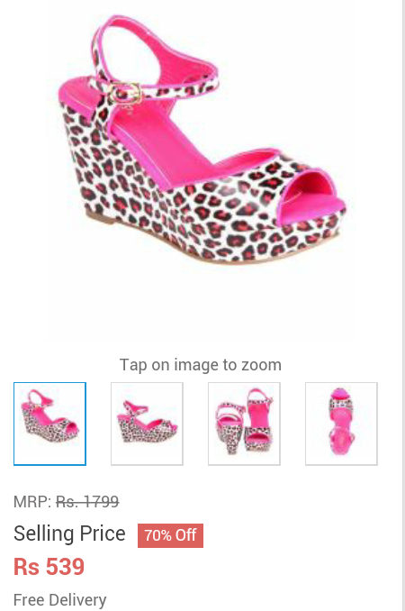 Buy Wedges Heels for Women Online at Low Prices - Snapdeal India