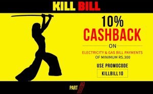 Freecharge 10 cb on Utility Bill payment