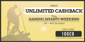 Get 100 percent Cashback on All Rides