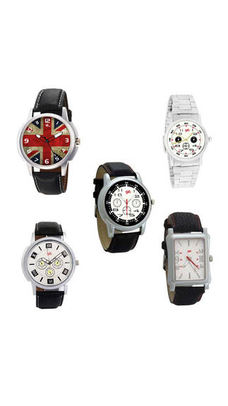 Paytm Gledati Black Analog Watch Set Of 5 at Rs 399