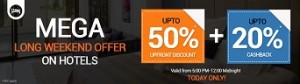 Goibibo Get 50 off Extra 20 cb on Hotel booking