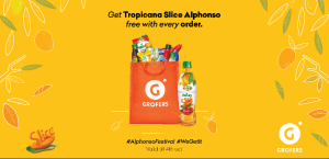 Grofers Buy grocery at 20 off & free Alphanso slice