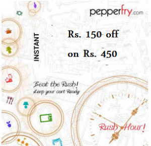 Pepperfry Rs 150 off on Rs 450 Extra 15 cb