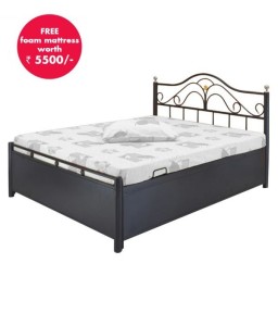 Snapdeal Double Bed Hydraulic Storage with Free Foam Mattress