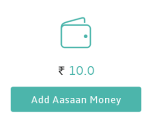 aasan app Rs 10 free wallet balance