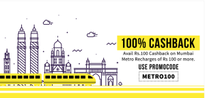 freecharge Rs 100 cashback on Rs 100 metro recharge