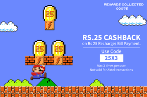 freecharge Rs 25 cashback on Rs 25