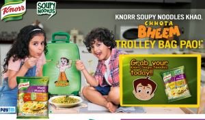 knorr soupy noodles 15 free paytm cash +chotta bheem trolley bag