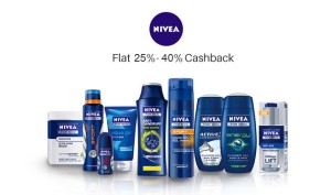 nivea products flat 25 to 40 cashback paytm