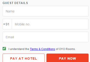 oyorooms enter guest details