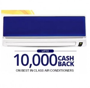 paytm air conditioners Rs 10000 cashback