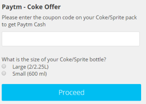 paytm redeem coke sprite promocode