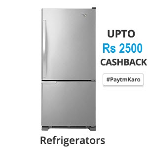 paytm refrigeratos Rs 2500 cashback best deals dealnloot