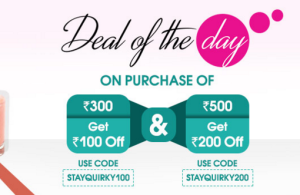  purplle stay quirky offer flat Rs 200 off on Rs 500