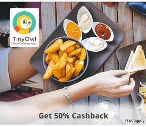 tinyowl flat 50 cashback paytm food fest