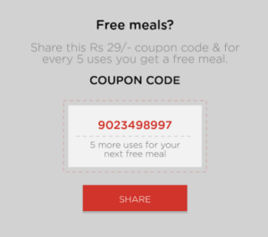 yumist share referral code and get free meal for 5 invites