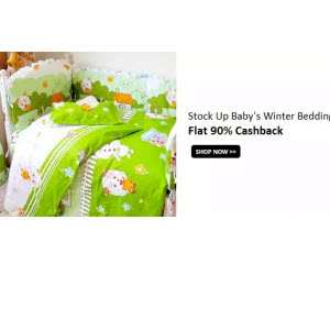 Paytm Buy baby winter bedding at 90 cb