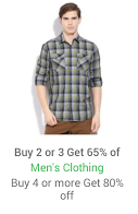 flipkart clothing loot add 4 and get 80 off