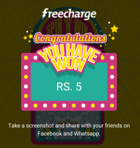 freecharge spin and win freechareg credits