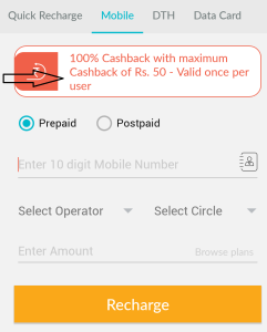 helpchat 100 cashback on first recharge