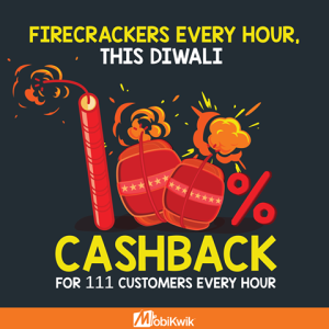 mobikwik 100% cashback 111 customers diwali