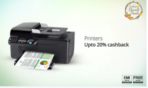 paytm diwali sale printers upto 20 cashback