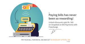 Freecharge Pay bill and get SD discount upto Rs 500