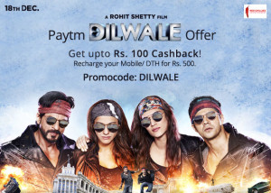 Paytm Dilwale recharge- Get flat 20 cashback (New users) or 10 cashback on any recharge-bill payment (All users)