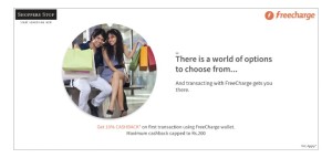 Shoppers Stop Freecharge Offer- Get 10% Cashback when you Transact via Freecharge wallet