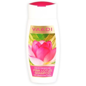 Vaadi Herbals Pink Lotus Shampoo With Honeysuckel Extract-Color Preserving -110Ml