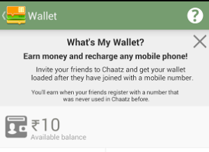 chaatz app Rs 10 free balance