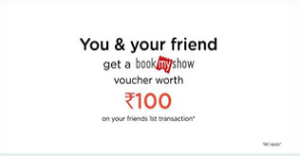  chillr app bookmyhsow Rs 100 voucher