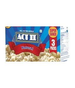 ACT II Natural Microwave Popcorn (Pack of 3)