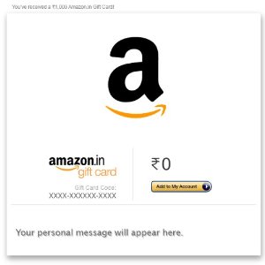 AMAZON EMAIL CARD