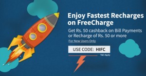 Freecharge Rs 50 cb on Rs 50