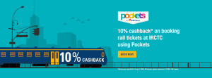 ICICI Pocket IRCTC Offer- Get Flat 10% Cashback on Booking Train Tickets at IRCTC using Pocket