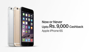 Paytm Buy Iphone 6s at flat 9k cashback