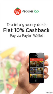 Peppertap 10 off Extra 10 off via Paytm wallet