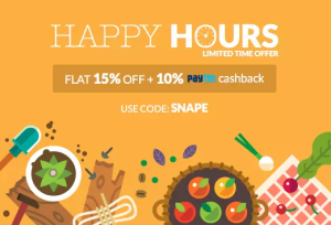 Peppertap Happy Hours- Buy Groceries at flat 15 off + Extra 10 cashback via Paytm (All Users)