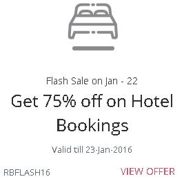 Redbus- Get Flat 75% off on hotel bookings