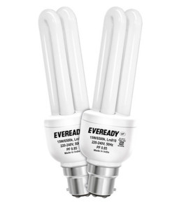 Snapdeal- Buy Eveready 15 Watt (Pack of 2) White CFL Bulb